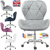 Fabric Cushioned Computer PC Desk Office 360° Swivel Chair Chrome Legs Adjustabl
