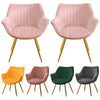 2PCS Dining Chairs Set Velvet Kitchen Accent Chair Seating Home Office Armchair
