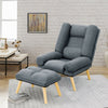 Grey Lounge Chair Recliner Modern Lounge Sofa Couch Adjustable Reclining Comfy