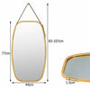 Oval Mirror Bamboo Framed Hanging with Adjustable Leather Strap Wall Mirrors New
