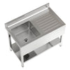 Stainless Steel Commercial Kitchen Sink Catering Sink Single Double Bowl Drainer