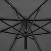 Mondeer 2.7M/3M Garden Parasol Tilt Sun Shade Umbrella 32 LED Light Hand Crank