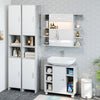 Bathroom Mirror Cabinet with 6 Shelves Wall Mounted Storage Cupboard 80x20x64cm