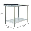 2/3/4/5/6FT Stainless Steel Commercial Kitchen Work Bench Catering Table +Shelf