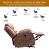 Electric Massage Chair Power Lift Recliner Armchair Sofa with Heat Velvet Brown