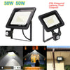 Slim LED Security Floodlight Outdoor Garden PIR Motion Sensor Wall Flood Lights