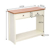 Hallway Console Table 2 Drawer Makeup Vanity Table with Shelf Storage Sideboard