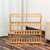 Folding Bamboo Plant Stand Portable Flower Pot Shelf Display Storage Shoe