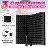 Foldable Microphone Isolation Shield Studio Mic Sound Foam Absorbing Reflector