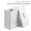Bathroom Tidy Box Toilet Roll Cleaning Product Small Storage Unit White Christow