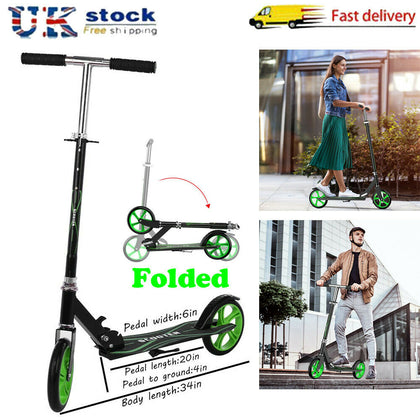 Teens Adult Kick Scooter Foldable Adjust Aluminum Ride On Toy For 14+ Kid Gifts