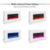 White Freestanding Electric Fireplace with LED Lights 48 inch - Amberglo AGL035