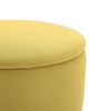 Fabric Upholstery Storage Ottoman Stool Pouffe Seat Round Vanity Chair Footstool