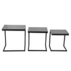 3X Sofa Side Table C-Shaped Coffee Snack Coffee Desk Laptop End for Living Room