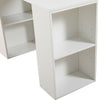 White Office Computer Desk with 4 Tier Shelves PC Laptop Study Table Workstation