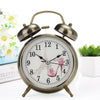 UK Night Light Classic Double Bell Desk Alarm Clock Quartz Movement Bedside Hot