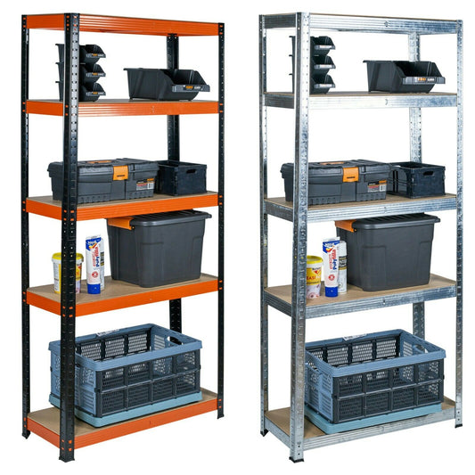 5 Tier Heavy Duty Metal Shelves Garage Racking Shelving Boltless Storage Unit