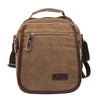 Men Canvas Shoulder Bag Leather Military Messenger Bag Satchel Vintage Handbag