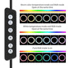 10" RGB LED Ring Light with 2M Tripod Dimmable Lighting Kit Makeup Cyber Monday