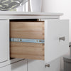 White bedside table with 3 drawers, ASSEMBLED bedside cabinet with