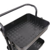 3 Tier Rolling Trolley Metal Utility Cart Kitchen Storage Organizer with Handle