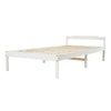 Single Bed Frame In White 3ft Solid Wooden Frame. Fits Single Mattress 190x90 cm