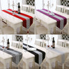 Diamante Table Runner Velvet Chenille Satin Tasseled Edges Small Or Large UK