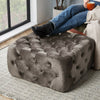 Mink Button Footstool, Tufted Velvet Cushioned Pouffe Coffee Table
