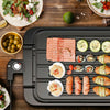 2 IN 1 Smokeless Grill Electric BBQ Griddle Non-stick Reversible Plate 2000W