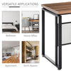 Modern Wooden Computer Desk Study Standing Writing Table Metal Frame