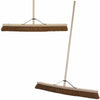Sweeping Brush Broom Wooden Handle Soft Stiff Head PVC Sweeper Garden Outdoor