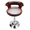 Bar Stools 2X Leather Swivel Bar Stools Gas Lift Rest Chairs Kitchen Breakfast
