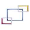 High Density Board Floating Wall Shelf Shelves Colorful Display Storage Unit