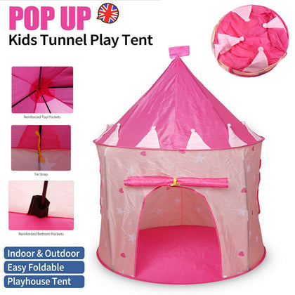 Children Kids Play Tent Fairy Princess Girls Boys Hexagon Playhouse House New UK