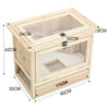 Wooden Hamster Cage Mice Rodents Hutch Small Animal Playing Runing House 2 Level