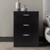 Modern Bedside Table Cabinet Chest of Drawers Nightstand 3 Tier Drawers Bedroom