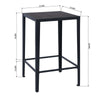 Industrial Bar Kitchen Table Square Tall Table for Home Bar Bedroom Living Room