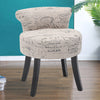 Bedroom Dressing Table Stool Fabric Vanity Makeup Chair Wood Legs Pouffe Padded