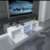 62.99" Modern TV Unit Cabinet TV Stand - Matt Body & High Gloss Doors LED Light