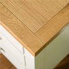 Set of 2 White Bedside Cabinets Bedroom Tables Solid Wood 3 Drawers with Oak Top