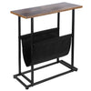 Slim Coffee Table Sofa Side End Small Night Stand Metal Legs Storage Console