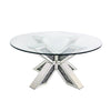 Round Silver Glass Coffee Table - Jade Boutique JAD016