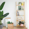 5 Tier Ladder Wall Shelf Bookcase Shelving Unit Wood Storage/Display Stand Home