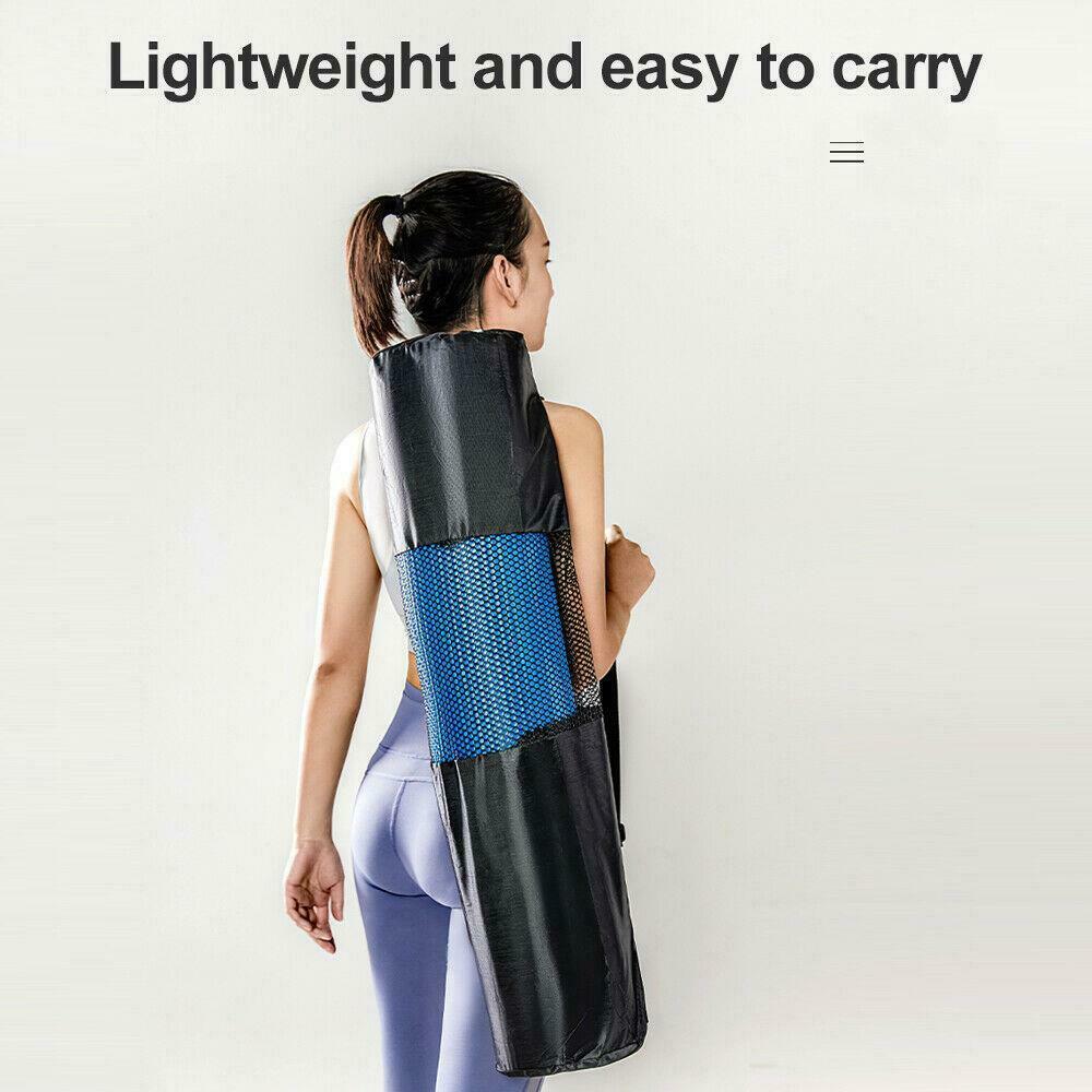 OTHER 6mm Thick Foam Roll Up Yoga Mat With Carry Bag For Training, Gymnastic, Abdominal Exercises, Pilates, Stretching, Camping, Travel | Non-Slip 171x61cm (Black