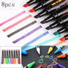 8Pcs Set Liquid Chalk Marker Pens Blackboard Glass Window Reversible Neon Pen