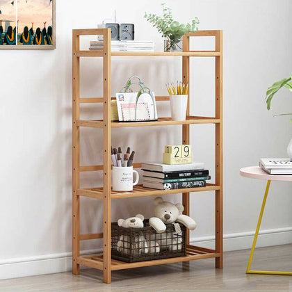 4 Tiers Stand Shelf Shoe Rack Organiser Wooden Shelves for Living Room Kitchen
