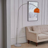 Chic Curved Dome Lampshade Arched Floor Lamp Adjustable Pedal Switch Living Room