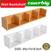 Floating Corner Shelf Wall Mounted Bookshelf Storage Display Unit Shelving Wood