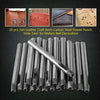 20pcs Black Hollow Hole Punch Tool Heavy Duty Metal Sharp Wood Leather Device UK