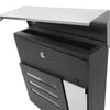 Outdoor Wall Mounted Mailbox Lockable Metal Mail Letter Post Secure Box Postbox